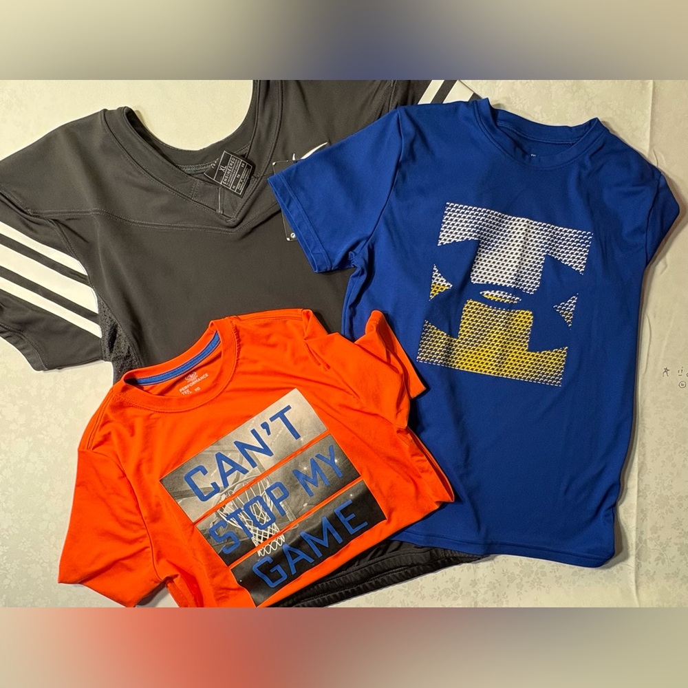 Bundle of 3 Tops: Nike Practice Football Jersey, 2 Bonus Quick-Dry Tees